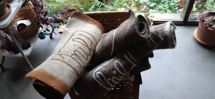 Natuurlijk_Mild ecological Yogamat 100% Belgian wool plasticfree