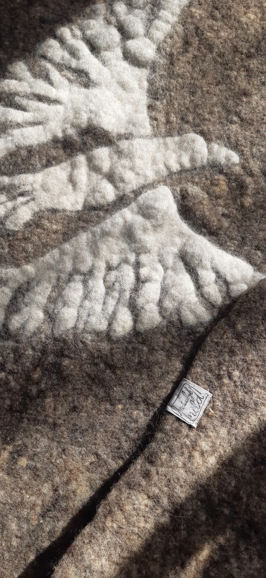 Yin Yoga Mat - Free the peace birds Collection - Belgian wool 3