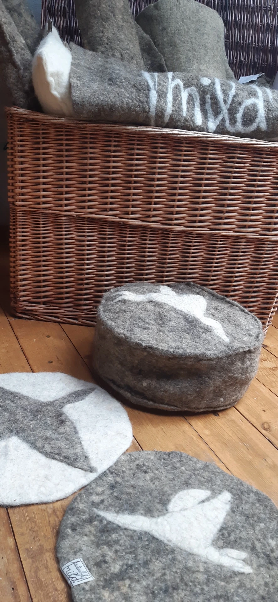Meditation Pouffe Bird Collection 100% Wool